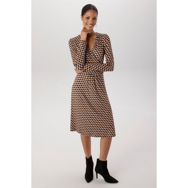 Aniston SELECTED Jerseykleid V-Ausschnitt mit raffinierter Wickeloptik - NEUE KOLLEKTION