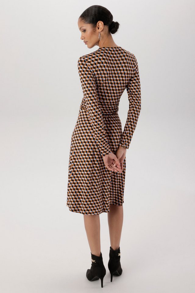 Aniston SELECTED Jerseykleid V-Ausschnitt mit raffinierter Wickeloptik - NEUE KOLLEKTION – Bild 2 von 5