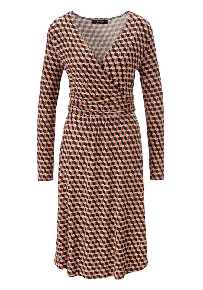 Aniston SELECTED Jerseykleid V-Ausschnitt mit raffinierter Wickeloptik - NEUE KOLLEKTION – Bild 5 von 5