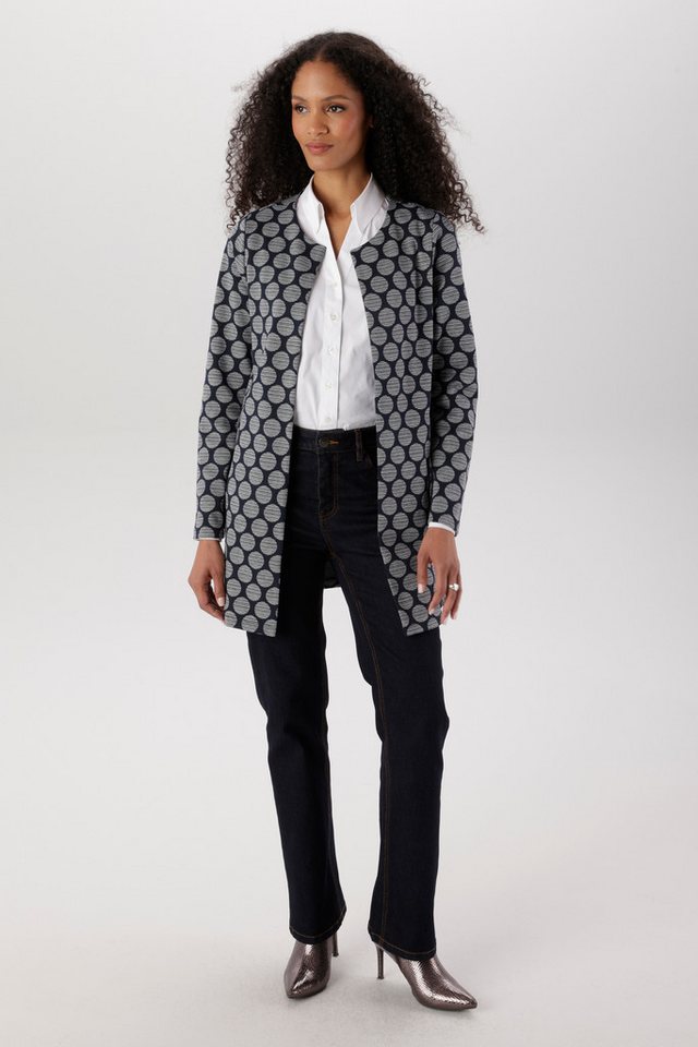Aniston SELECTED Longblazer in modischer Länge und mit gestreiften Punkten - NEUE KOLLEKTION – Bild 4 von 5