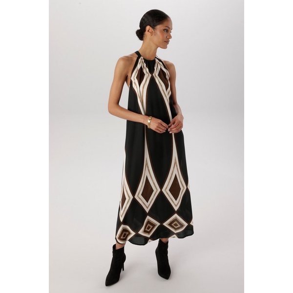 Aniston SELECTED Maxikleid locker fallender Schnitt mit grafischen Muster - NEUE KOLLEKTION
