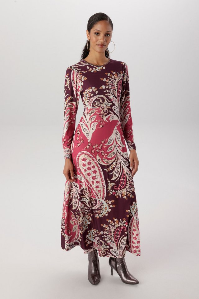 Aniston SELECTED Maxikleid mit kleinen Kunstperlen am Rundhalsausschnitt - NEUE KOLLEKTION – Bild 4 von 5