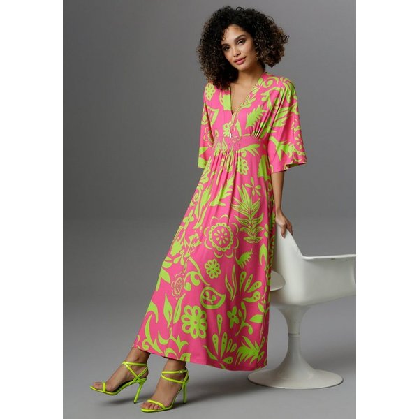 Aniston SELECTED Maxikleid mit weiten, 3/4-langen Ärmeln