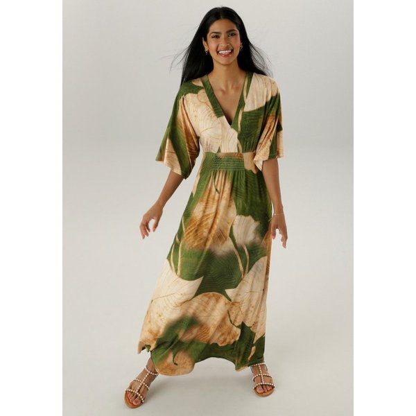 Aniston SELECTED Maxikleid mit weiten, 3/4-langen Ärmeln