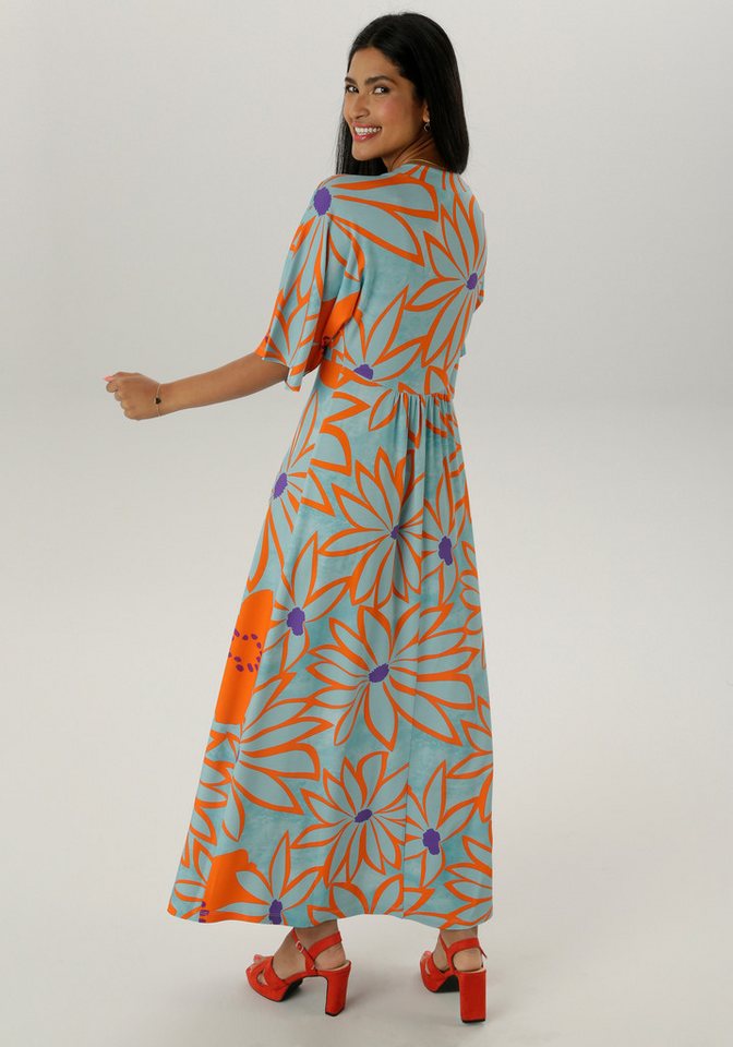 Aniston SELECTED Maxikleid mit weiten, 3/4-langen Ärmeln – Bild 3 von 5