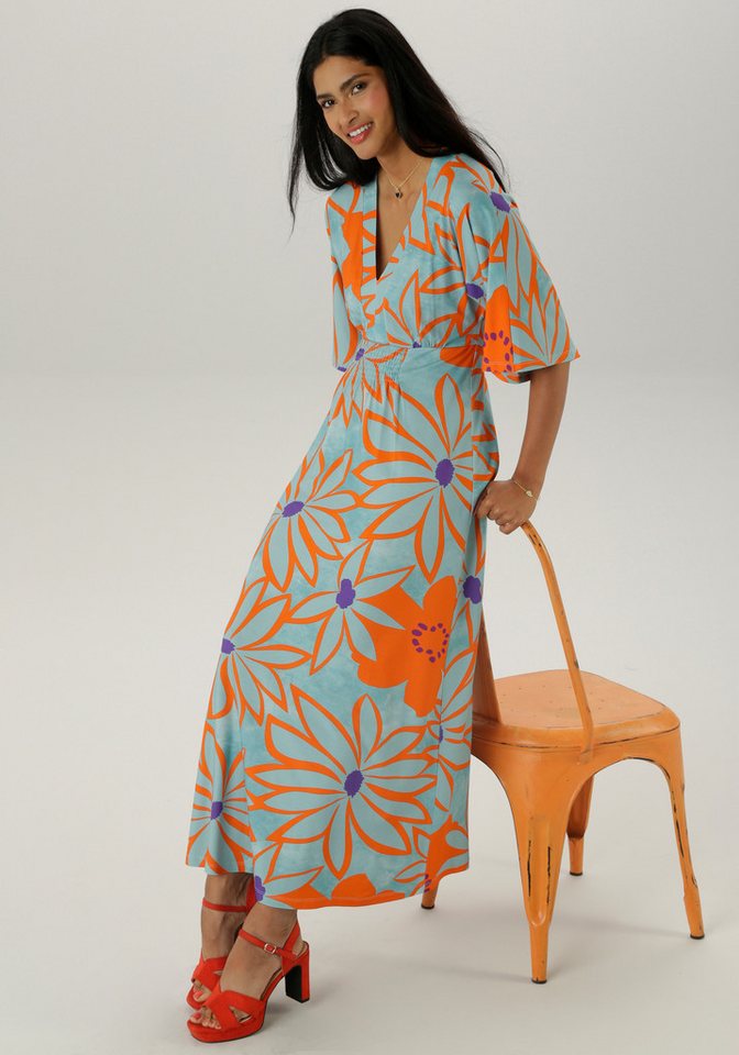 Aniston SELECTED Maxikleid mit weiten, 3/4-langen Ärmeln – Bild 5 von 5