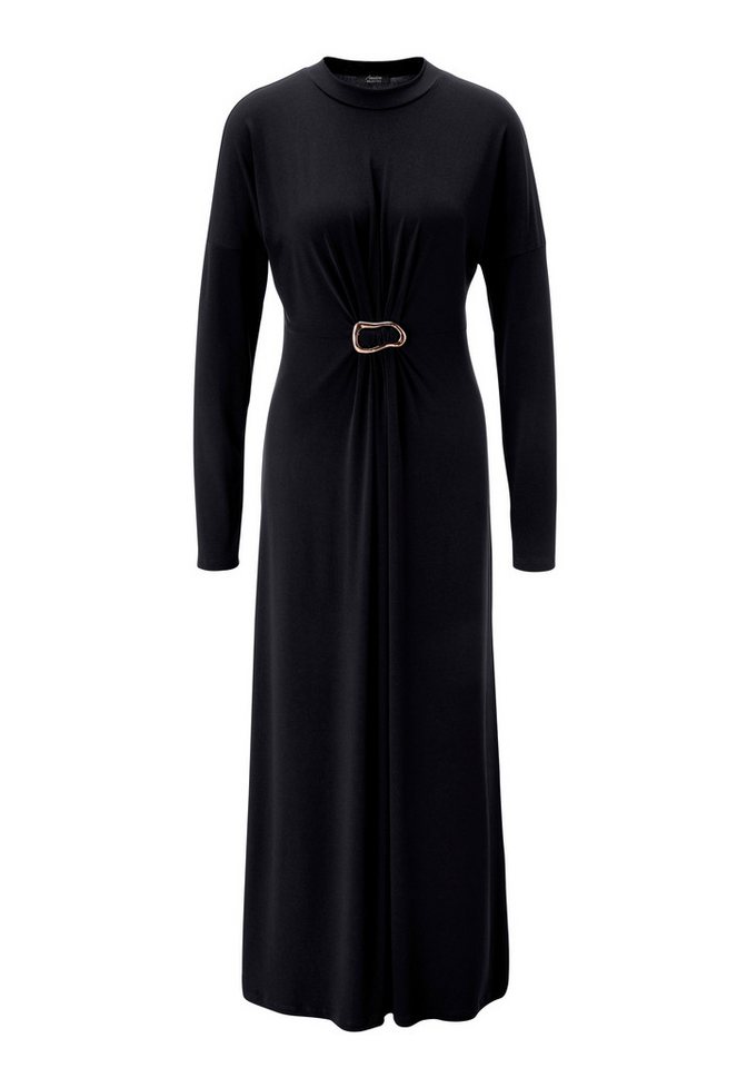 Aniston SELECTED Maxikleid schmeichelnde Raffung mit dekorativer Brosche - NEUE KOLLEKTION – Bild 5 von 5