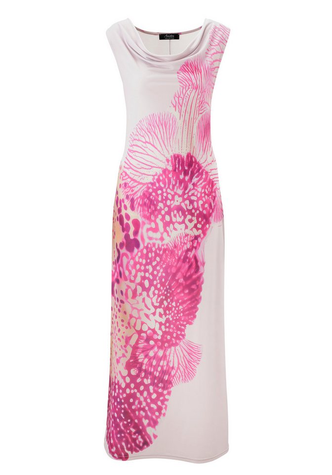 Aniston SELECTED Maxikleid vorne mit diagonal verlaufenden Blütenprint – Bild 5 von 5