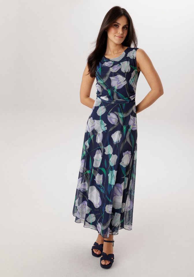 Aniston SELECTED Maxikleid in Mesh-Qualiät und floralem Blütendruck – Bild 4 von 5