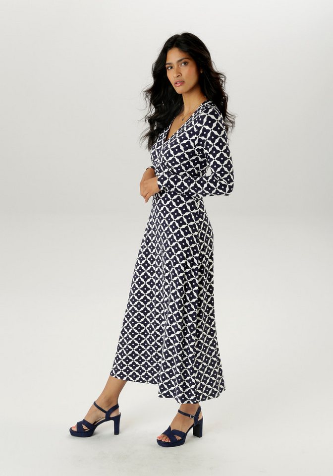 Aniston SELECTED Midikleid mit eleganten, grafischen Druckverlauf – Bild 2 von 5