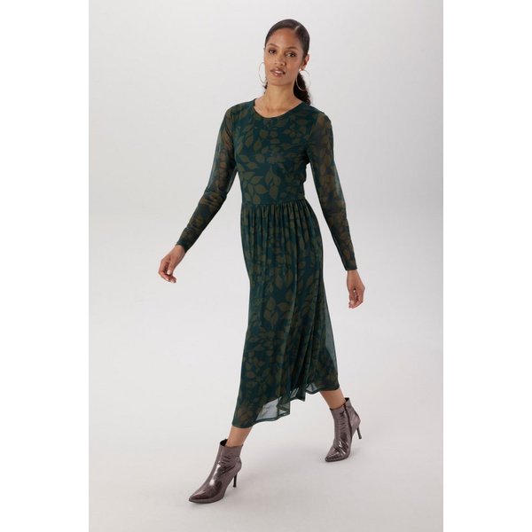 Aniston SELECTED Midikleid mit floraler, fantasievoller Blättermuster