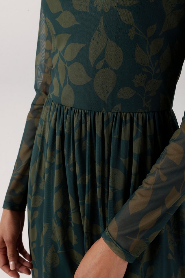Aniston SELECTED Midikleid mit floraler, fantasievoller Blättermuster – Bild 3 von 5