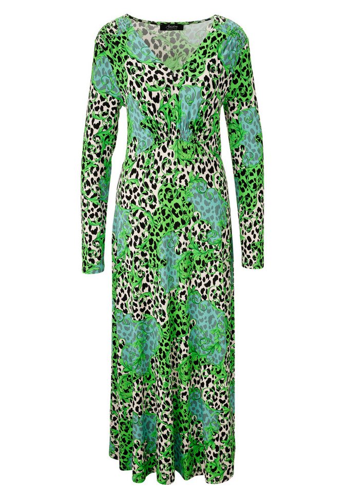 Aniston SELECTED Midikleid mit Smok-Details und fantasievollem Leo-Print – Bild 5 von 5