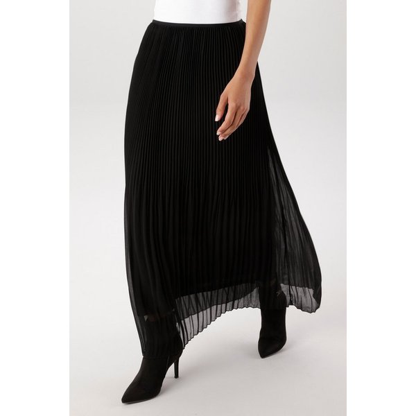 Aniston SELECTED Plisseerock plissierter, leicht transparenter Chiffon, gefüttert - NEUE KOLLEKTION