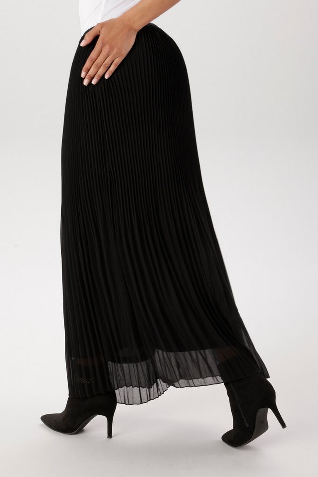 Aniston SELECTED Plisseerock plissierter, leicht transparenter Chiffon, gefüttert - NEUE KOLLEKTION – Bild 2 von 5