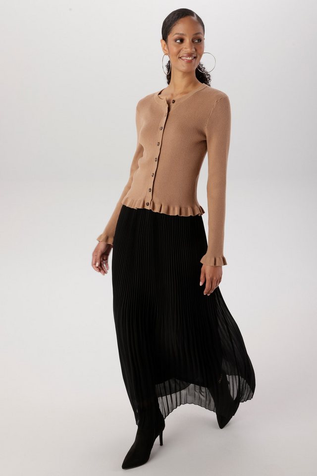 Aniston SELECTED Plisseerock plissierter, leicht transparenter Chiffon, gefüttert - NEUE KOLLEKTION – Bild 4 von 5