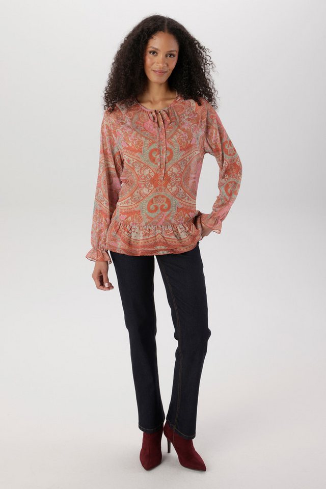 Aniston SELECTED Schlupfbluse aus leicht transparentem Chiffon - NEUE KOLLEKTION – Bild 4 von 5