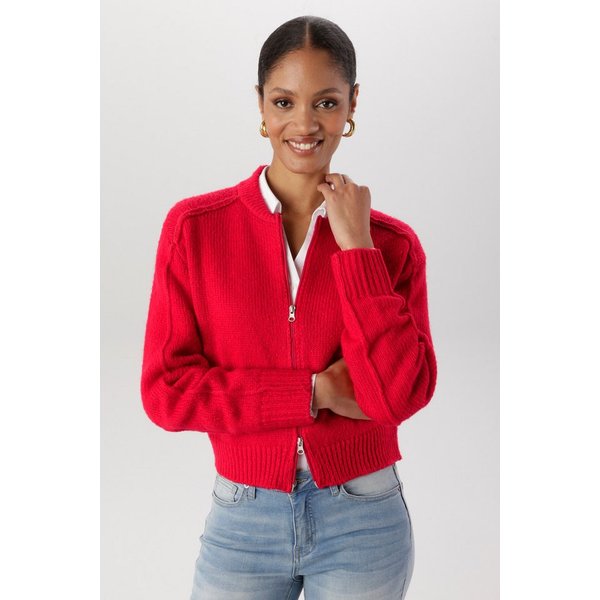 Aniston SELECTED Strickjacke Blousonform und Zwei-Wege-Reißverschluß NEUE KOLLEKTION