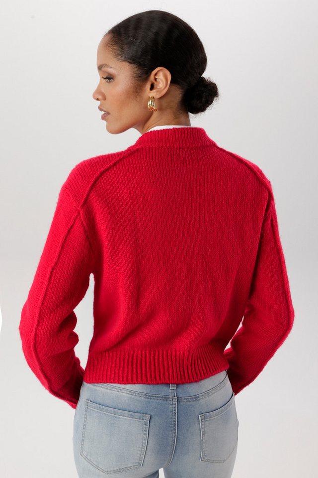 Aniston SELECTED Strickjacke Blousonform und Zwei-Wege-Reißverschluß NEUE KOLLEKTION – Bild 2 von 5