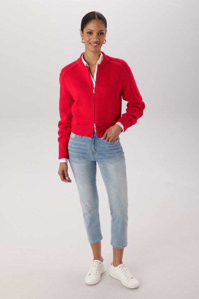 Aniston SELECTED Strickjacke Blousonform und Zwei-Wege-Reißverschluß NEUE KOLLEKTION – Bild 4 von 5