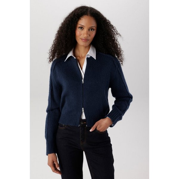 Aniston SELECTED Strickjacke Blousonform und Zwei-Wege-Reißverschluß NEUE KOLLEKTION