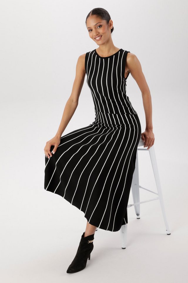 Aniston SELECTED Strickkleid mit trendigen, strukturierten Streifen - NEUE KOLLEKTION – Bild 5 von 5