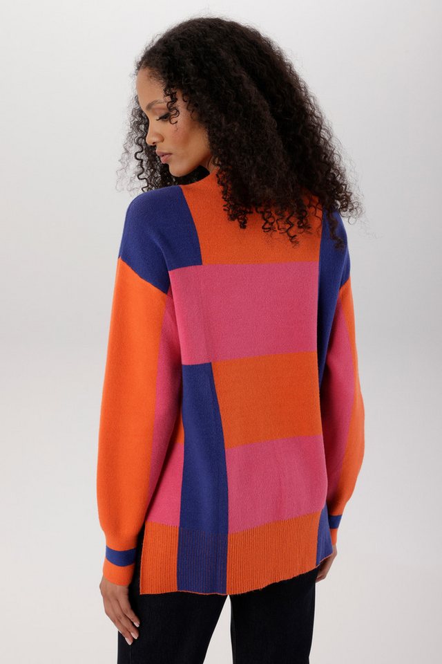 Aniston SELECTED Strickpullover in trendstarker Color-Blocking-Optik allover - NEUE KOLLEKTION – Bild 2 von 5
