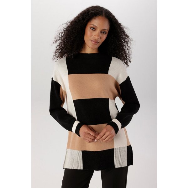 Aniston SELECTED Strickpullover in trendstarker Color-Blocking-Optik allover - NEUE KOLLEKTION