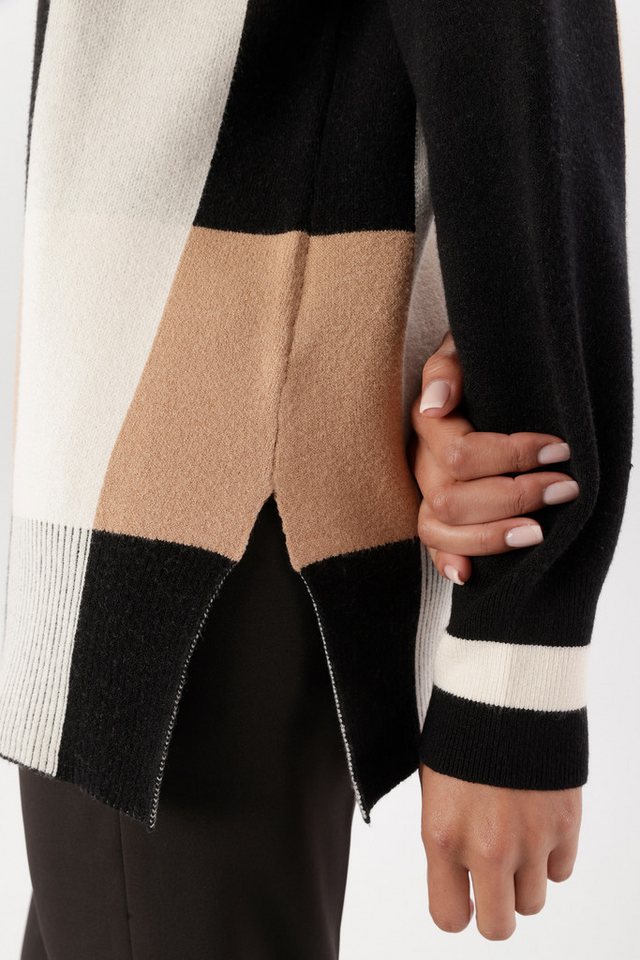 Aniston SELECTED Strickpullover in trendstarker Color-Blocking-Optik allover - NEUE KOLLEKTION – Bild 3 von 5