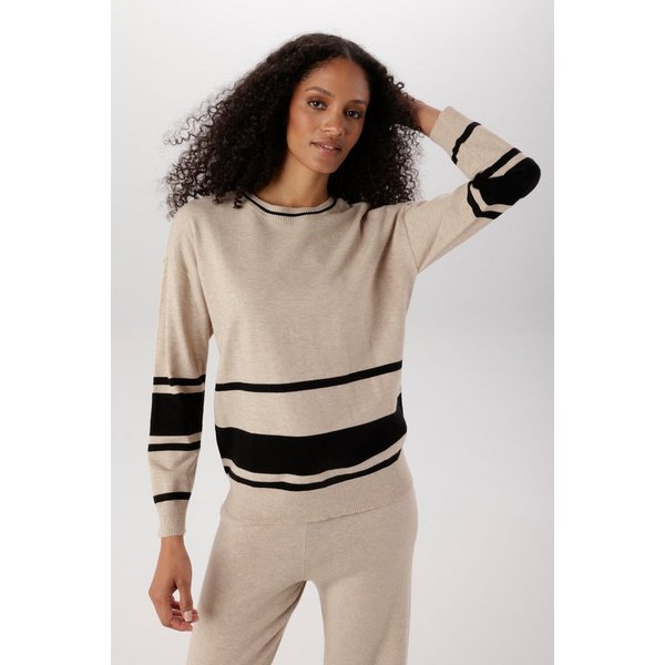 Aniston SELECTED Strickpullover Kombination aus breiter und schmaler Ringelmusterung - NEUE KOLLEKTION