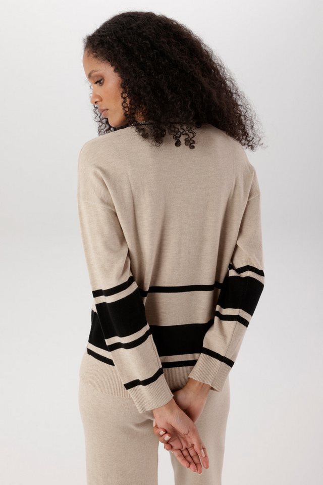 Aniston SELECTED Strickpullover Kombination aus breiter und schmaler Ringelmusterung - NEUE KOLLEKTION – Bild 2 von 5