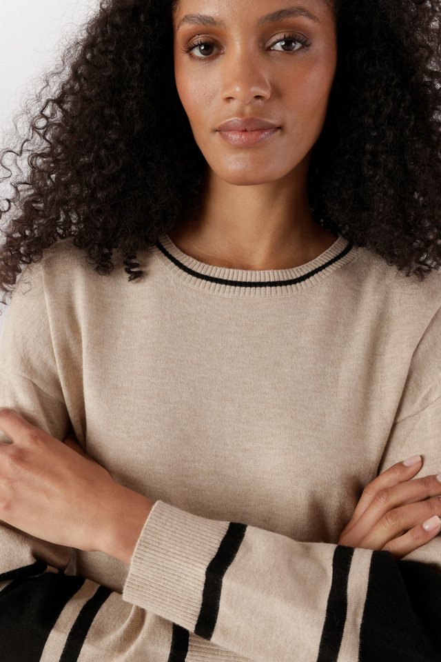 Aniston SELECTED Strickpullover Kombination aus breiter und schmaler Ringelmusterung - NEUE KOLLEKTION – Bild 3 von 5