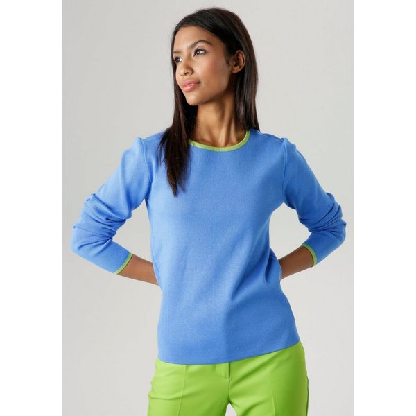 Aniston SELECTED Strickpullover mit kontrastfarbenen Streifen