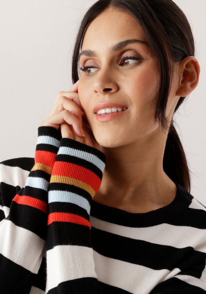 Aniston SELECTED Strickpullover mit modischen Farbakzenten den Ärmeln – Bild 3 von 5