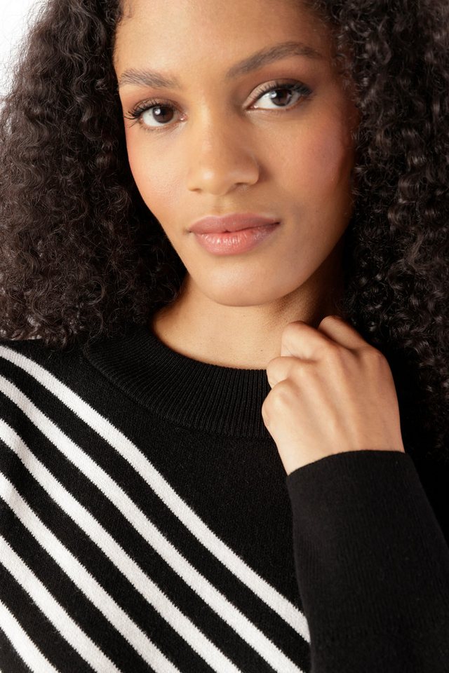 Aniston SELECTED Strickpullover raffinierter Streifenverlauf vorne und hinten - NEUE KOLLEKTION – Bild 3 von 5