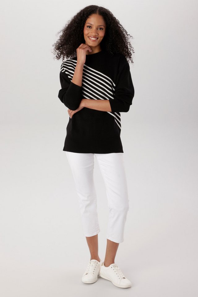 Aniston SELECTED Strickpullover raffinierter Streifenverlauf vorne und hinten - NEUE KOLLEKTION – Bild 4 von 5