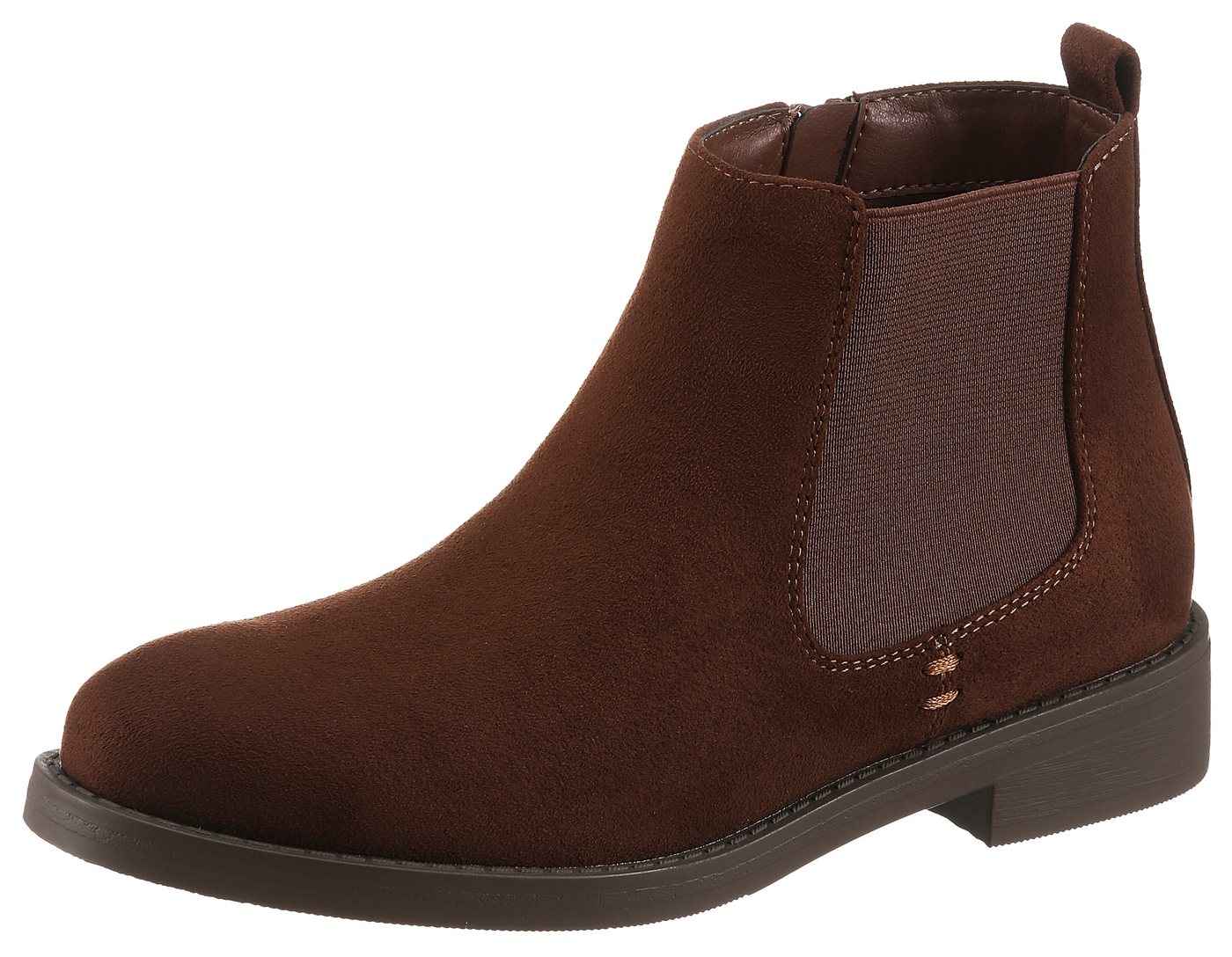 Aniston SHOES Chelseaboots Stiefelette, Blockabsatz, mit breitem Stretch – Bild 3 von 5