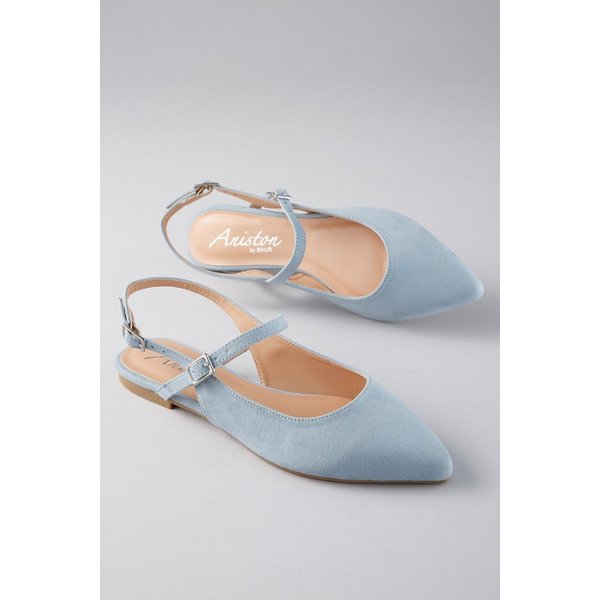 Aniston SHOES Slingpumps Flat, Sommerschuh, Riemchensandale - schmale Form
