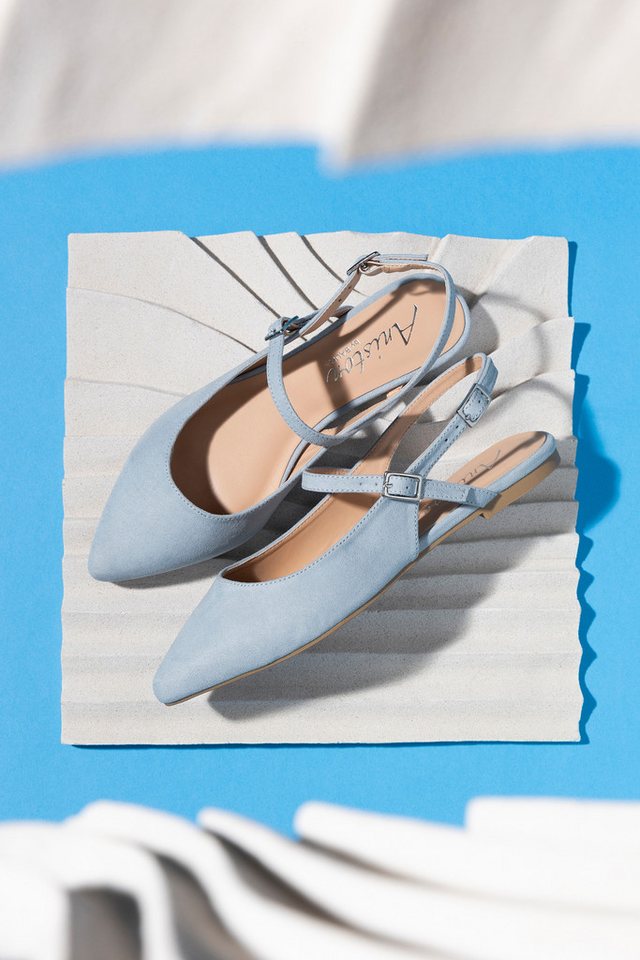 Aniston SHOES Slingpumps Flat, Sommerschuh, Riemchensandale - schmale Form – Bild 2 von 5