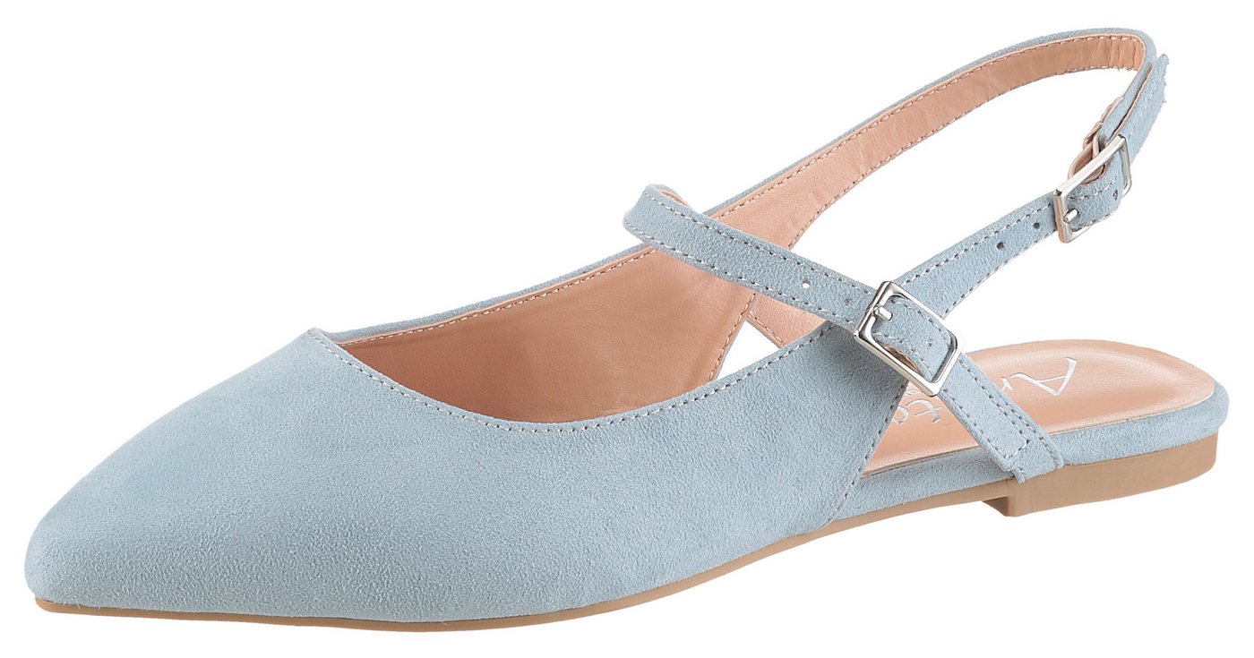 Aniston SHOES Slingpumps Flat, Sommerschuh, Riemchensandale - schmale Form – Bild 3 von 5