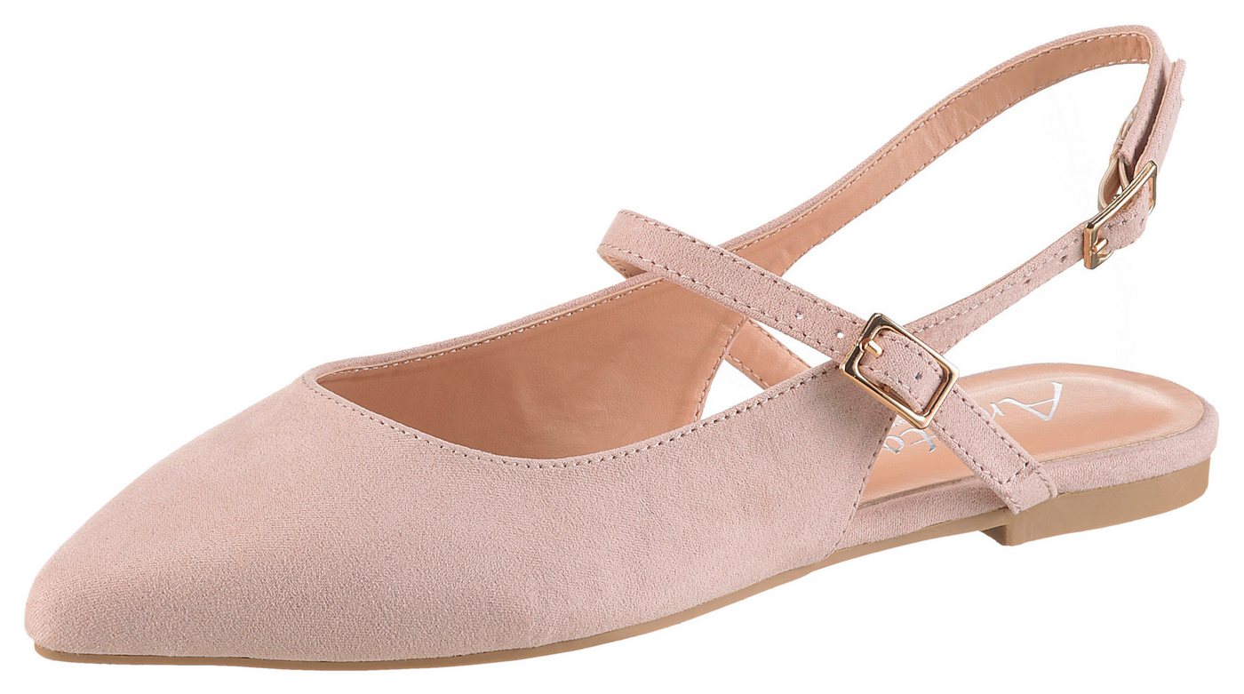 Aniston SHOES Slingpumps Flat, Sommerschuh, Riemchensandale - schmale Form – Bild 3 von 5