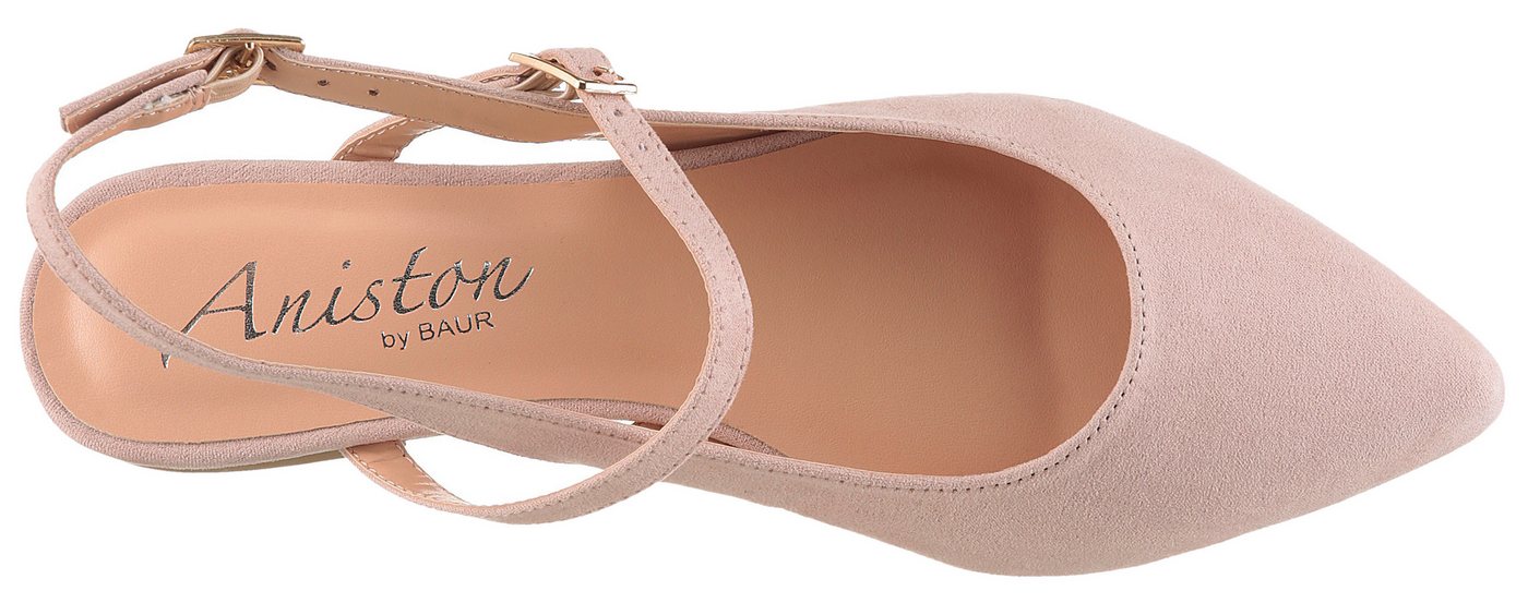 Aniston SHOES Slingpumps Flat, Sommerschuh, Riemchensandale - schmale Form – Bild 4 von 5