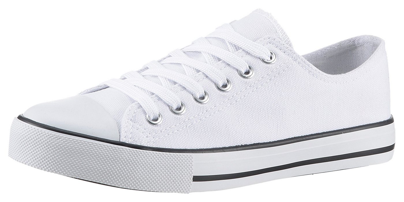 Aniston SHOES Sneaker Freizeitschuh, Sneaker mit klassischen umlaufenden schwarzen Streifen – Bild 3 von 5