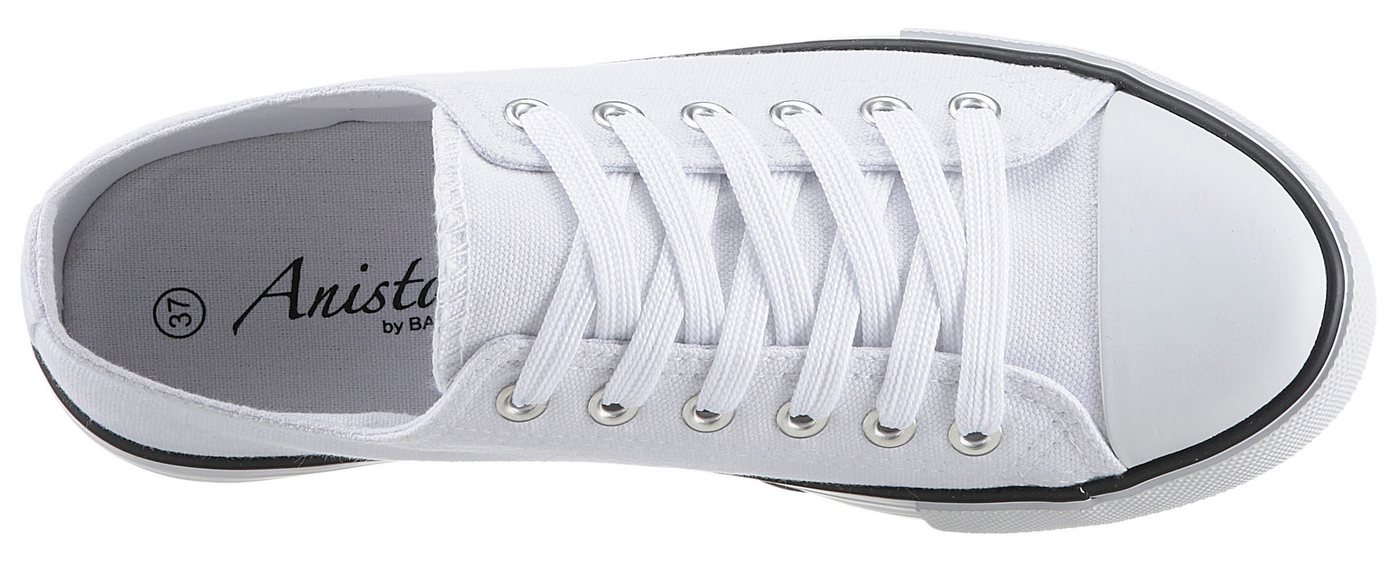 Aniston SHOES Sneaker Freizeitschuh, Sneaker mit klassischen umlaufenden schwarzen Streifen – Bild 4 von 5