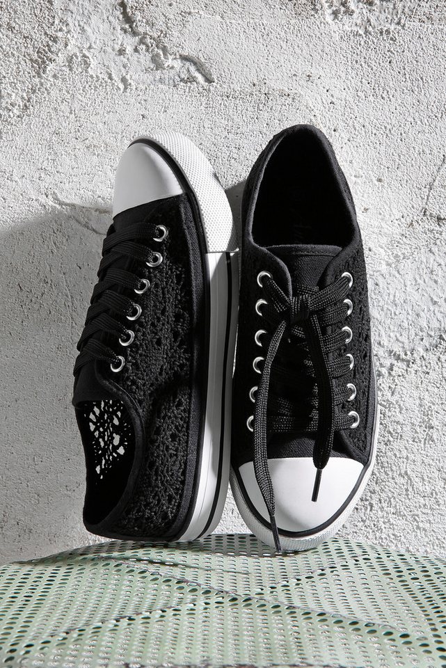 Aniston SHOES Sneaker Schnürschuh, Freizeitschuh in Häkeloptik - NEUE KOLLEKTION – Bild 2 von 5