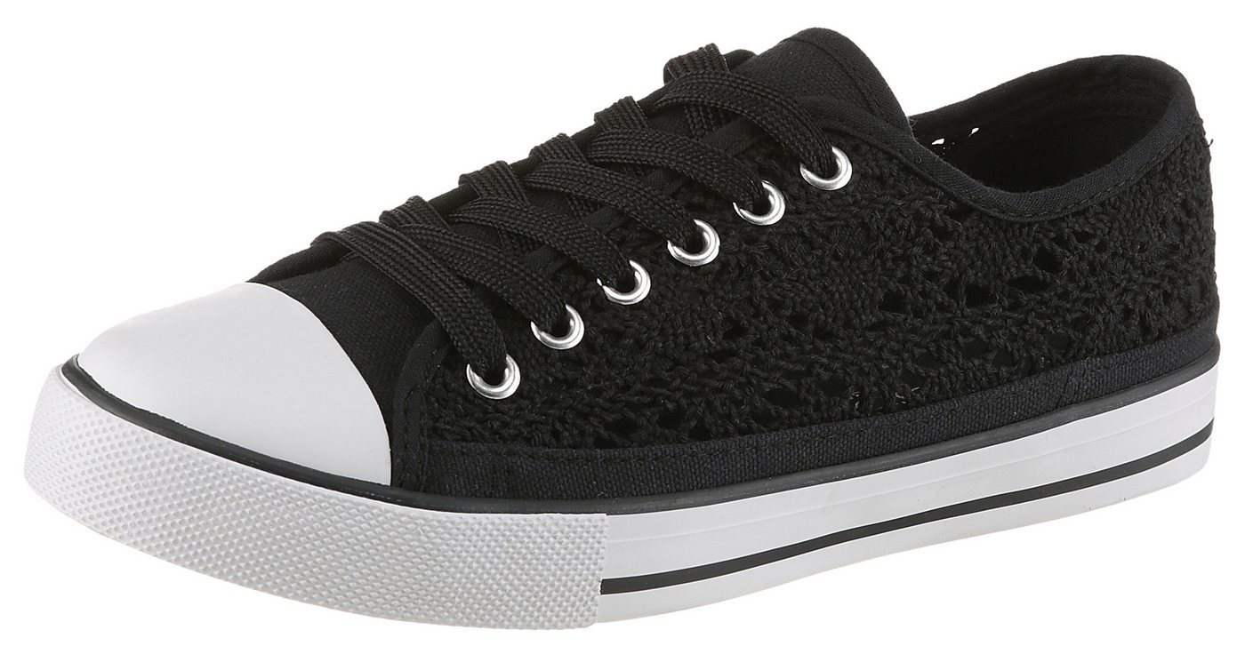 Aniston SHOES Sneaker Schnürschuh, Freizeitschuh in Häkeloptik - NEUE KOLLEKTION – Bild 3 von 5