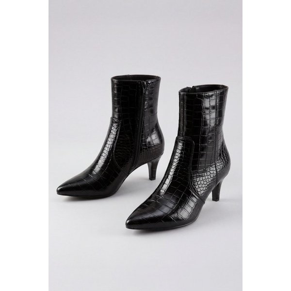 Aniston SHOES Stiefelette Abendschuh, spitze Form, in Kroko-Optik - NEUE KOLLEKTION
