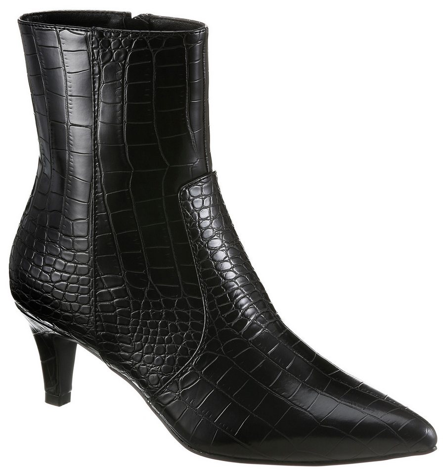 Aniston SHOES Stiefelette Abendschuh, spitze Form, in Kroko-Optik - NEUE KOLLEKTION – Bild 3 von 5