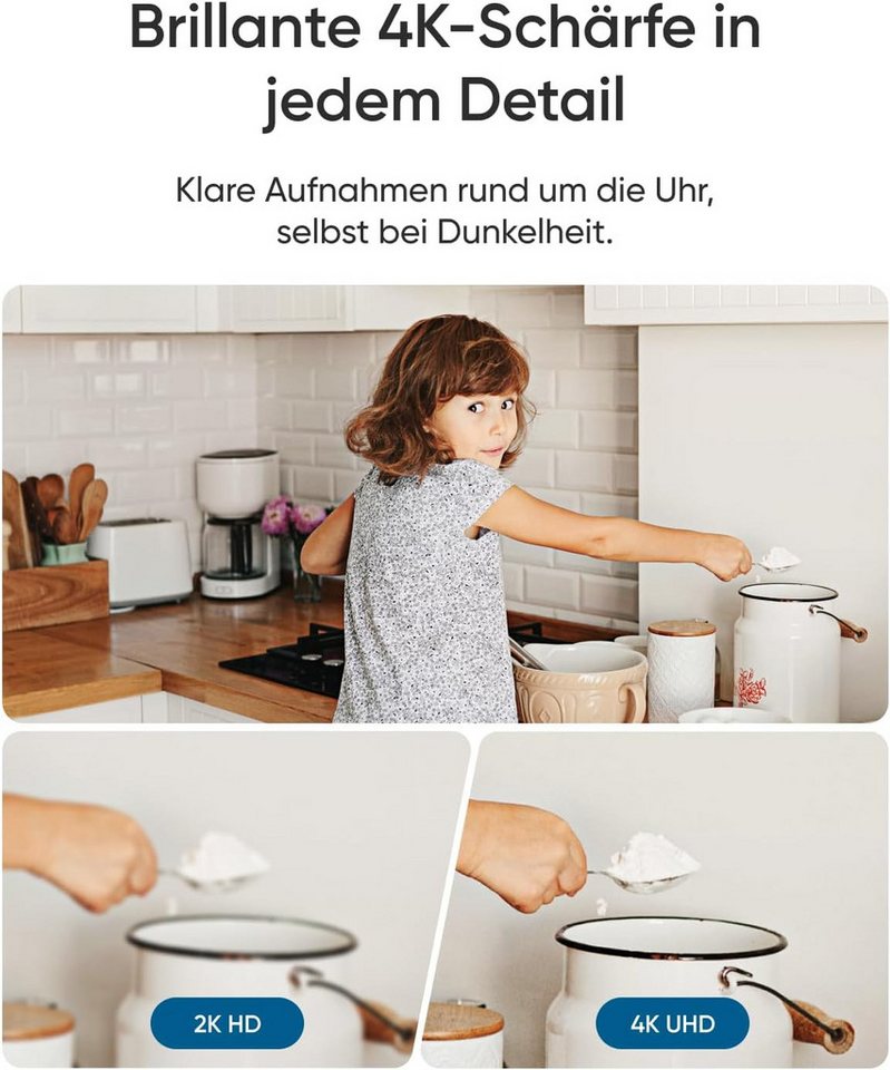 Anker eufy Indoor Kamera E30 4K 8MP UHD Sicherheitskamera, 360° Abdeckung, 6× optischer Zoom (Innenbereich, Bewegungssensor) – Bild 2 von 5