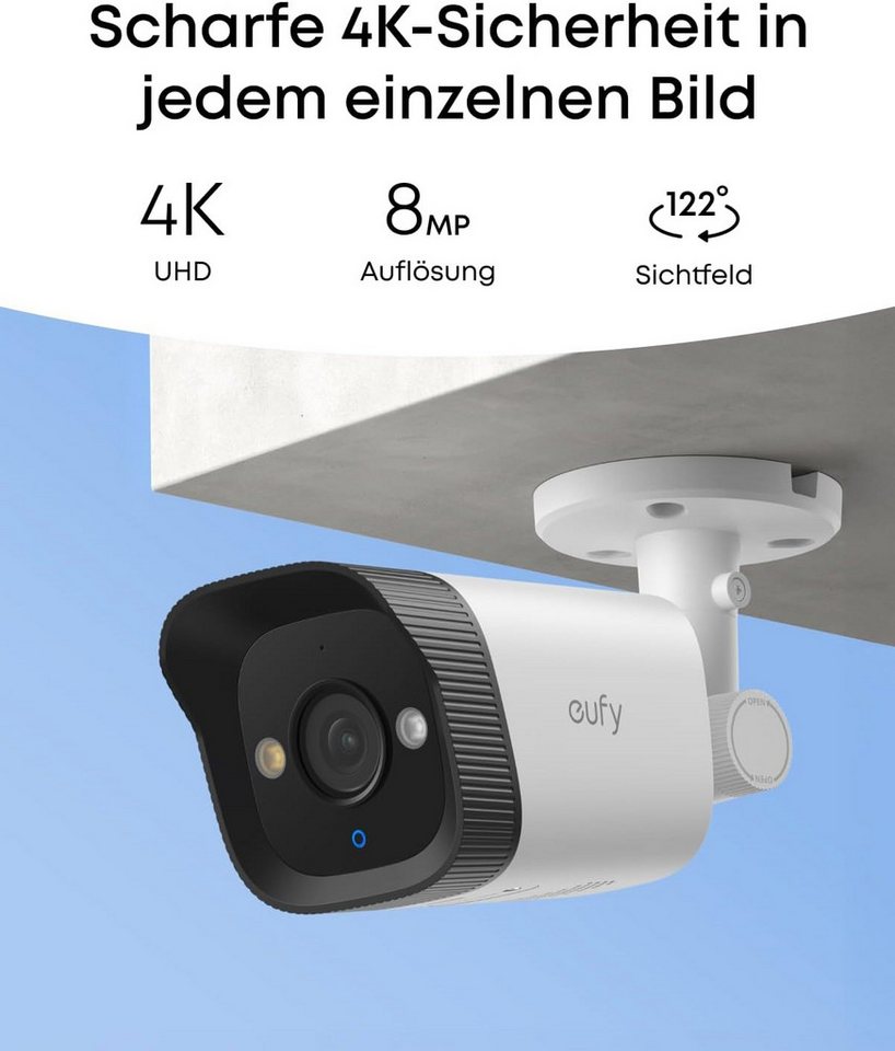 Anker eufy IP-Überwachungskamera eufy PoE NVR Security System S4 Max, 3-Linsen Bullet-PTZ-Kameras (4-tlg., 4*PoE NVR Security System S4 Max, KI Auto-Framing&Tra – Bild 3 von 5